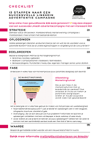 Checklist 13 stappen naar succesvolle LinkedIn advertising campagne